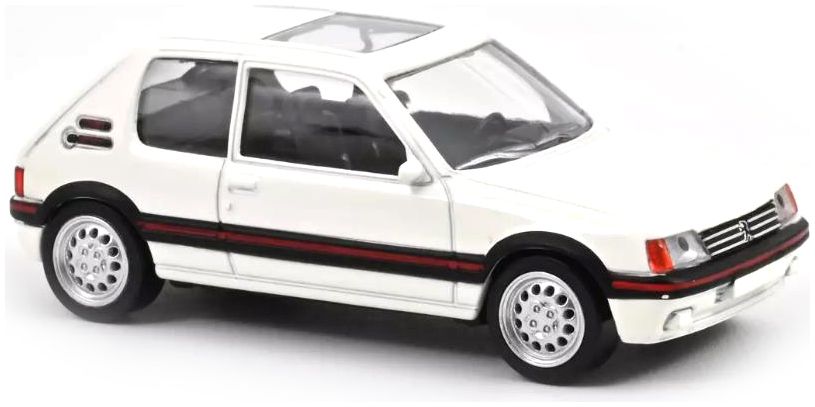 Modèle Réduit Norev 1/43 Peugeot 205 GTi 1986 Blanche - Collection Jet Car
